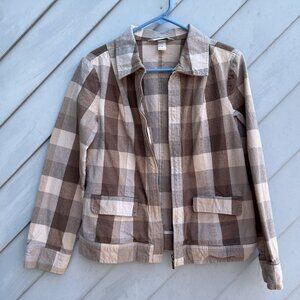 Christopher Banks small Brown and Tan Zip up Jacket
